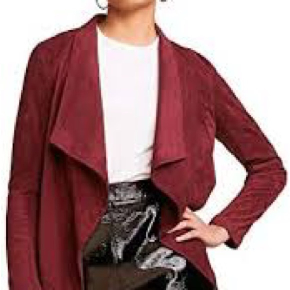 BB Dakota Deep Red Leather Jacket